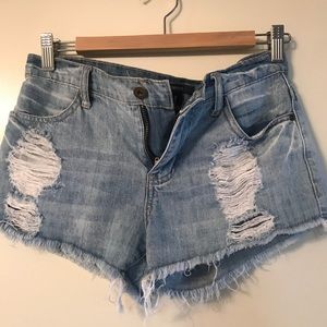 Denim shorts